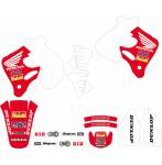  1992 team replica Honda stickers kit - Honda Cr 125 1993-1994 - Honda Cr 250 1992-1994