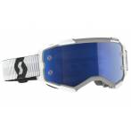  Fury 2023 with chrome lens goggles color white