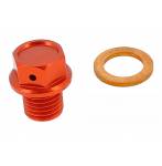 tappo scarico olio laterale con inserto magnetico  colore arancio - Ktm Exc f 350 2012-2023
