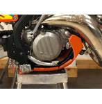 sottomotore in plastica Xtrem 8mm con protezione leverismi  colore arancio - Ktm Xc-w 125 2017-2019