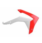  radiator covers color red / white - Honda Crf r 450 2013-2016